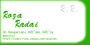 roza radai business card